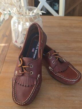 Polo by Ralph Lauren Women's Brown Leather Kiltie Fringe Tessel Loafers